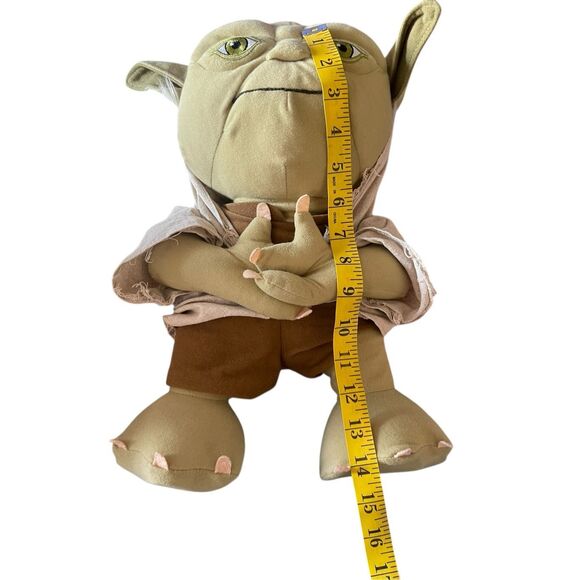 Underground Toys 2012 Star Wars Super Deluxe Talking Yoda Plush Stuffed Toy 14" - Picture 6 of 7
